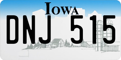 IA license plate DNJ515