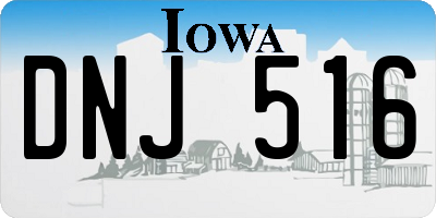 IA license plate DNJ516