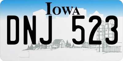 IA license plate DNJ523