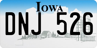 IA license plate DNJ526