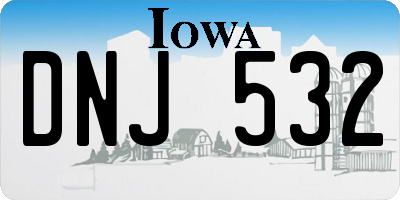 IA license plate DNJ532
