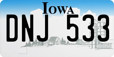 IA license plate DNJ533