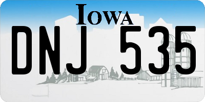 IA license plate DNJ535