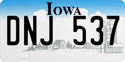 IA license plate DNJ537
