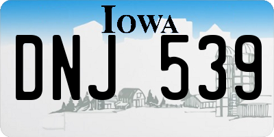 IA license plate DNJ539