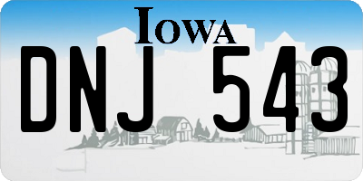 IA license plate DNJ543