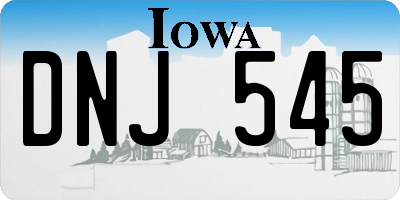 IA license plate DNJ545