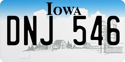 IA license plate DNJ546