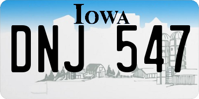 IA license plate DNJ547