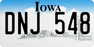 IA license plate DNJ548