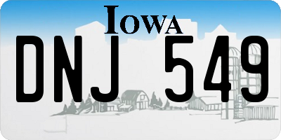 IA license plate DNJ549