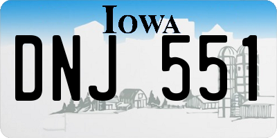 IA license plate DNJ551