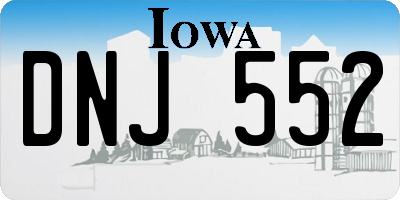 IA license plate DNJ552