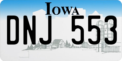 IA license plate DNJ553