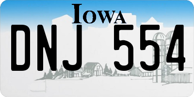 IA license plate DNJ554