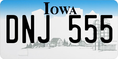 IA license plate DNJ555