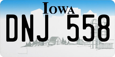 IA license plate DNJ558