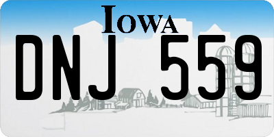 IA license plate DNJ559