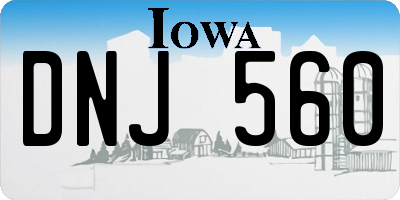IA license plate DNJ560