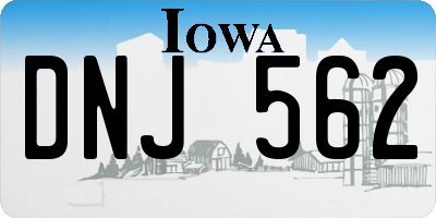 IA license plate DNJ562
