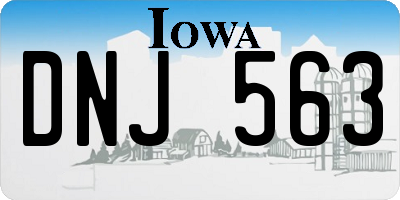 IA license plate DNJ563