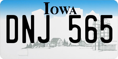 IA license plate DNJ565