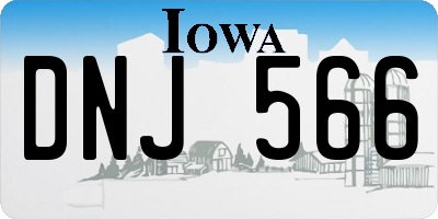 IA license plate DNJ566
