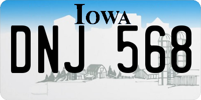 IA license plate DNJ568