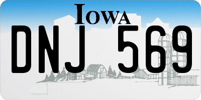 IA license plate DNJ569