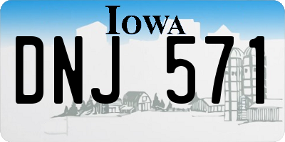 IA license plate DNJ571
