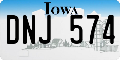 IA license plate DNJ574
