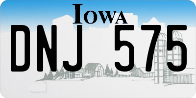 IA license plate DNJ575
