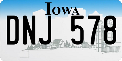 IA license plate DNJ578