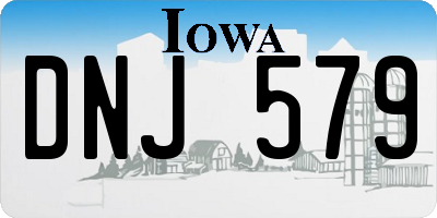 IA license plate DNJ579