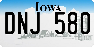 IA license plate DNJ580