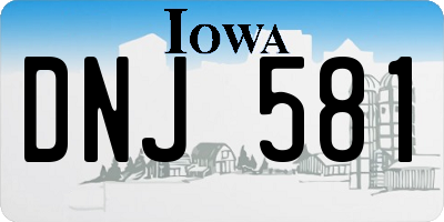 IA license plate DNJ581