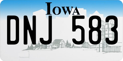 IA license plate DNJ583