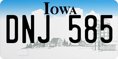 IA license plate DNJ585