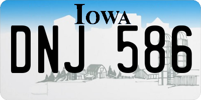IA license plate DNJ586