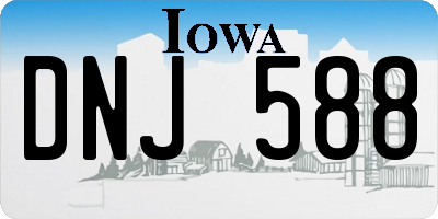 IA license plate DNJ588