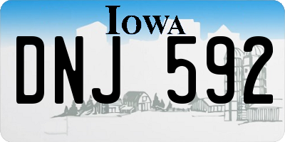 IA license plate DNJ592