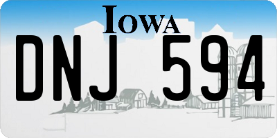IA license plate DNJ594