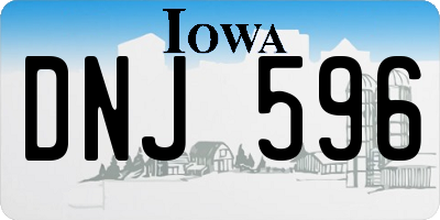 IA license plate DNJ596