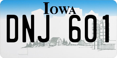 IA license plate DNJ601