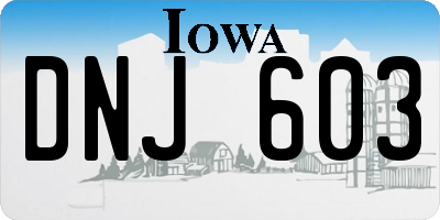 IA license plate DNJ603