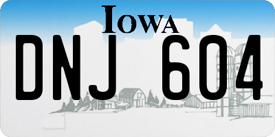 IA license plate DNJ604