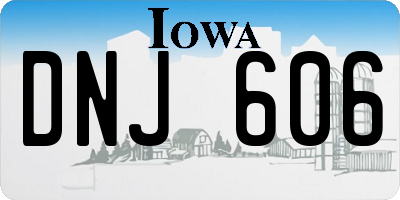 IA license plate DNJ606