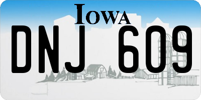 IA license plate DNJ609