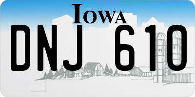 IA license plate DNJ610
