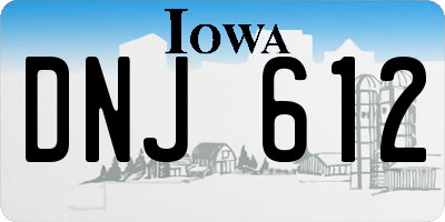IA license plate DNJ612